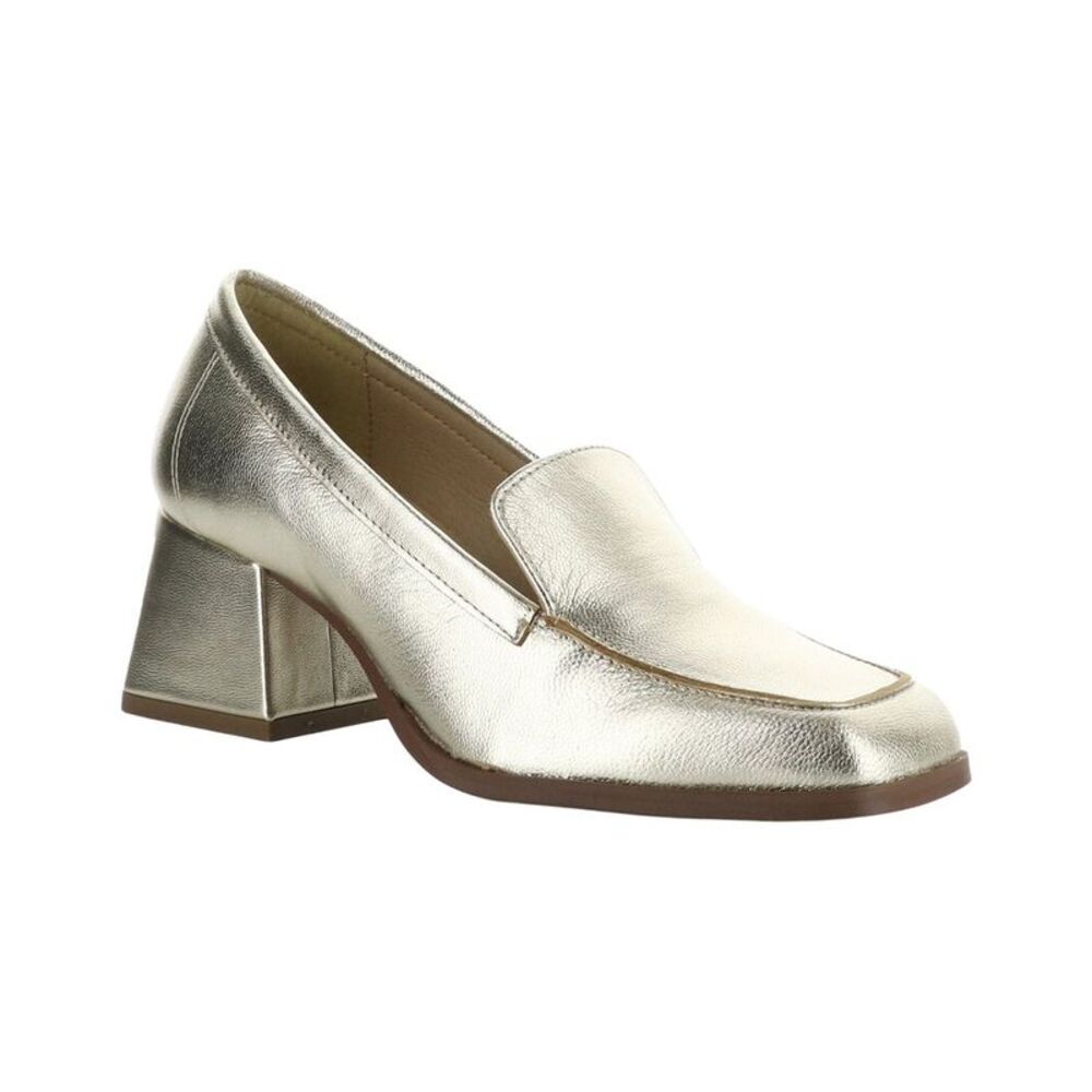 Bos. & Co. Amari Leather Loafer Pump, Beige